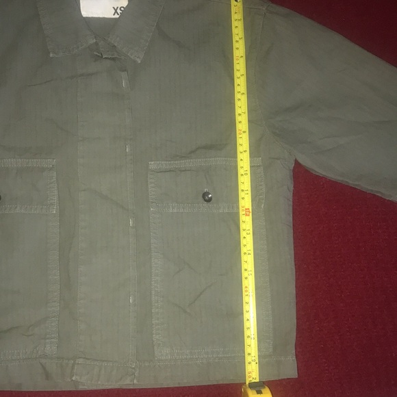 Rag and bone army green 3/4 button shirt/jacket women size XS BIN D - Picture 3 of 14